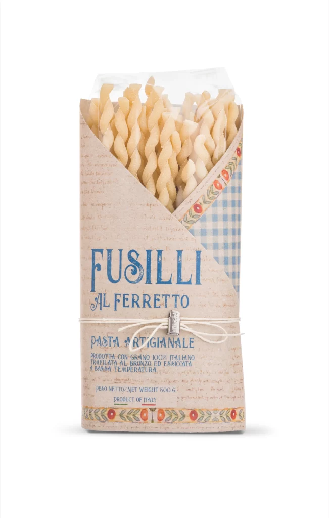 Fusilli Artisanal Beige Blue Rustic