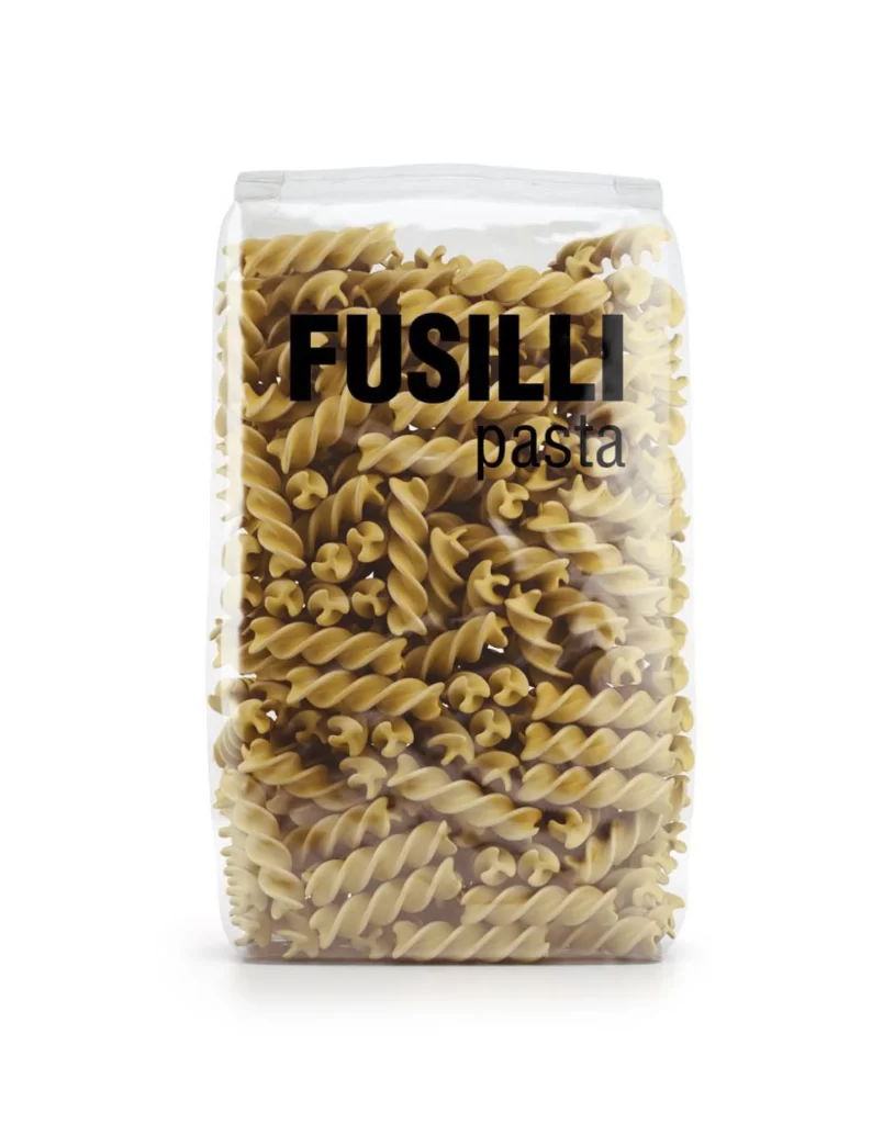 Fusilli Pasta Beige Transparent Minimalist