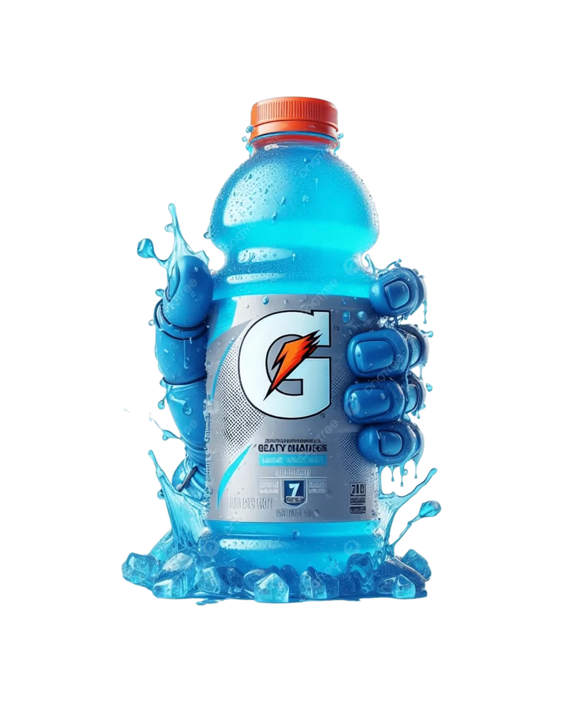 Gatorade Bottle Sports Drink Blue Liquid