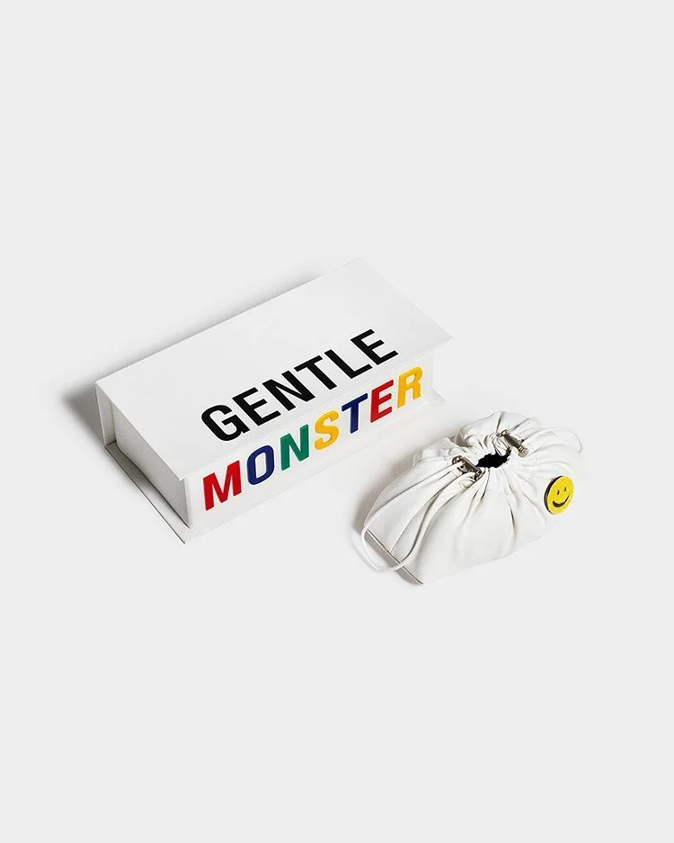 Gentle Monster White Drawstring Bag Minimalist Design