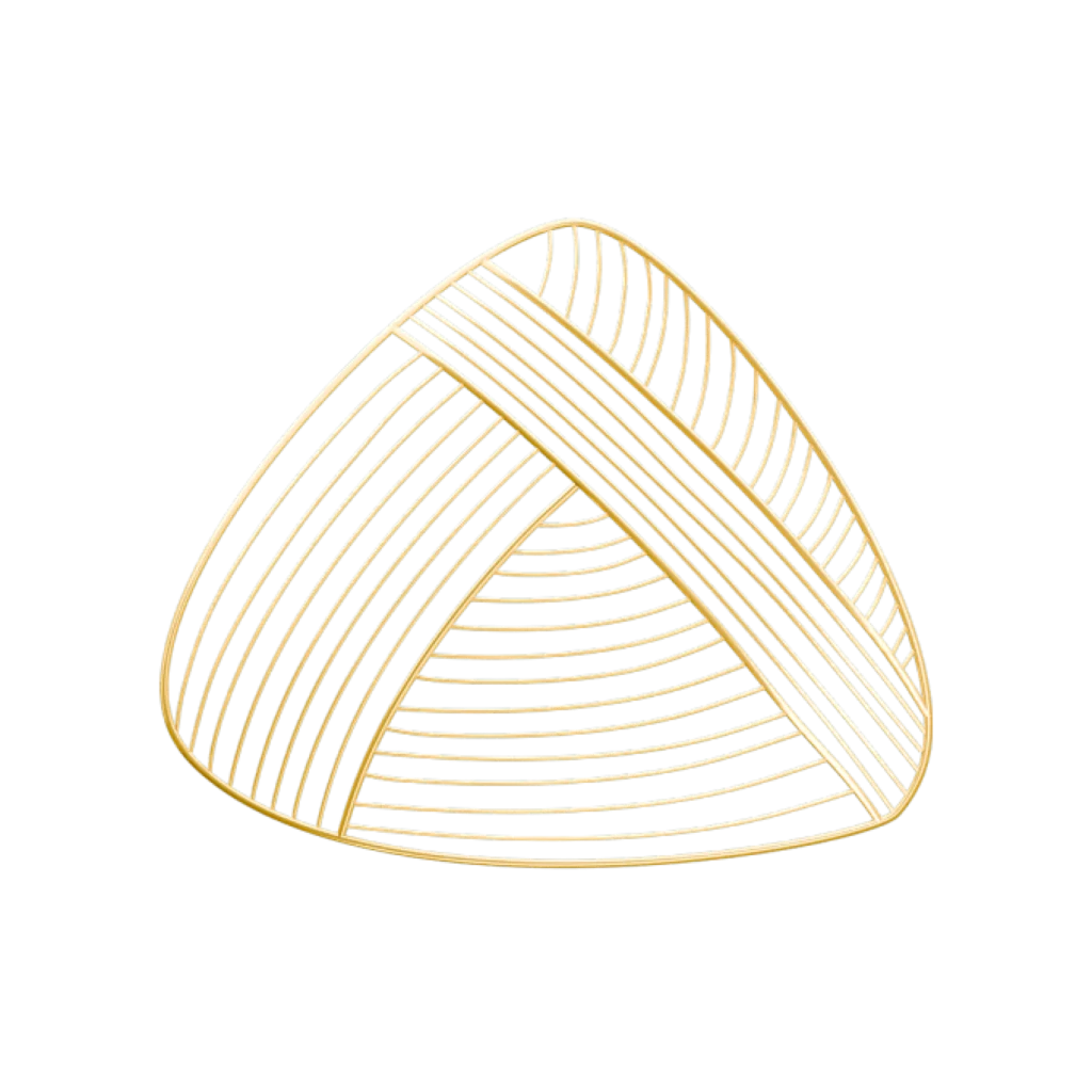 Geometric Pattern Symmetrical Design Golden Lines Triangle Shape