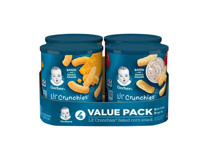 Gerber Lil’ Crunchies Baked Corn Snack Packaging Design