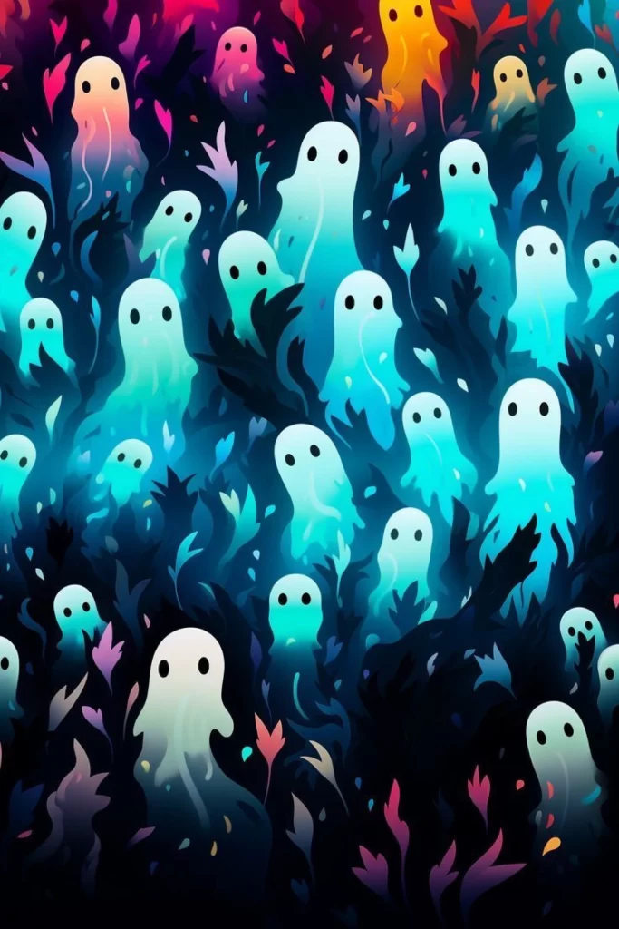 Ghosts Fantasy Forest Colorful Eyes