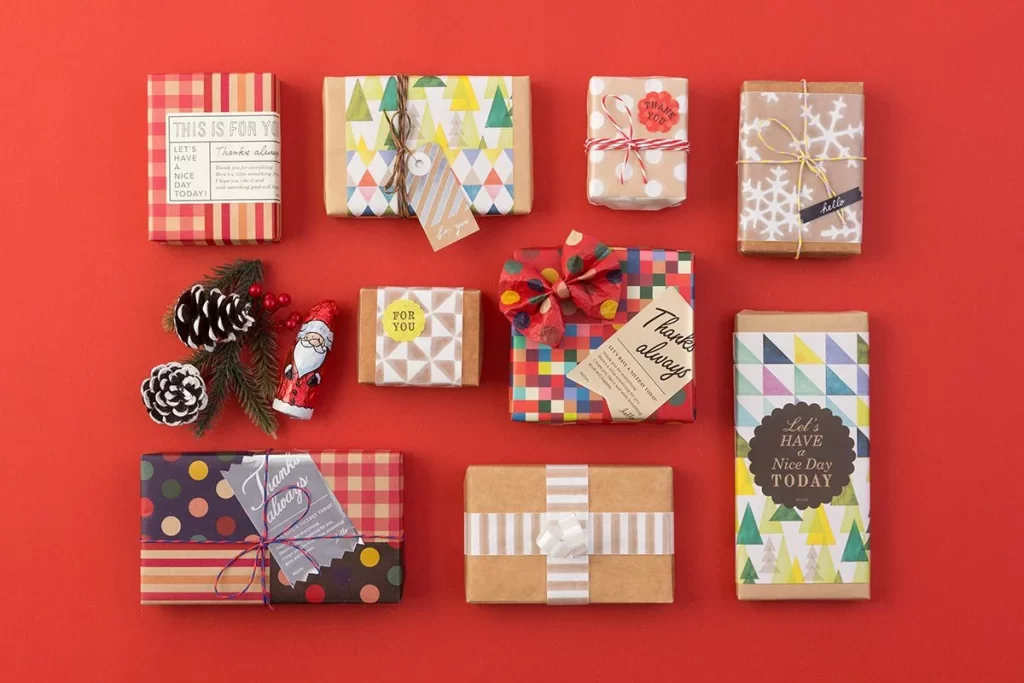 Gift Box Colorful Pattern Festive Cheerful Holiday Design
