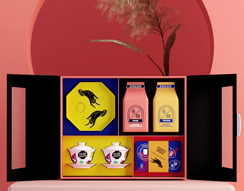 Gift Set Yellow Blue Red Minimalist Design