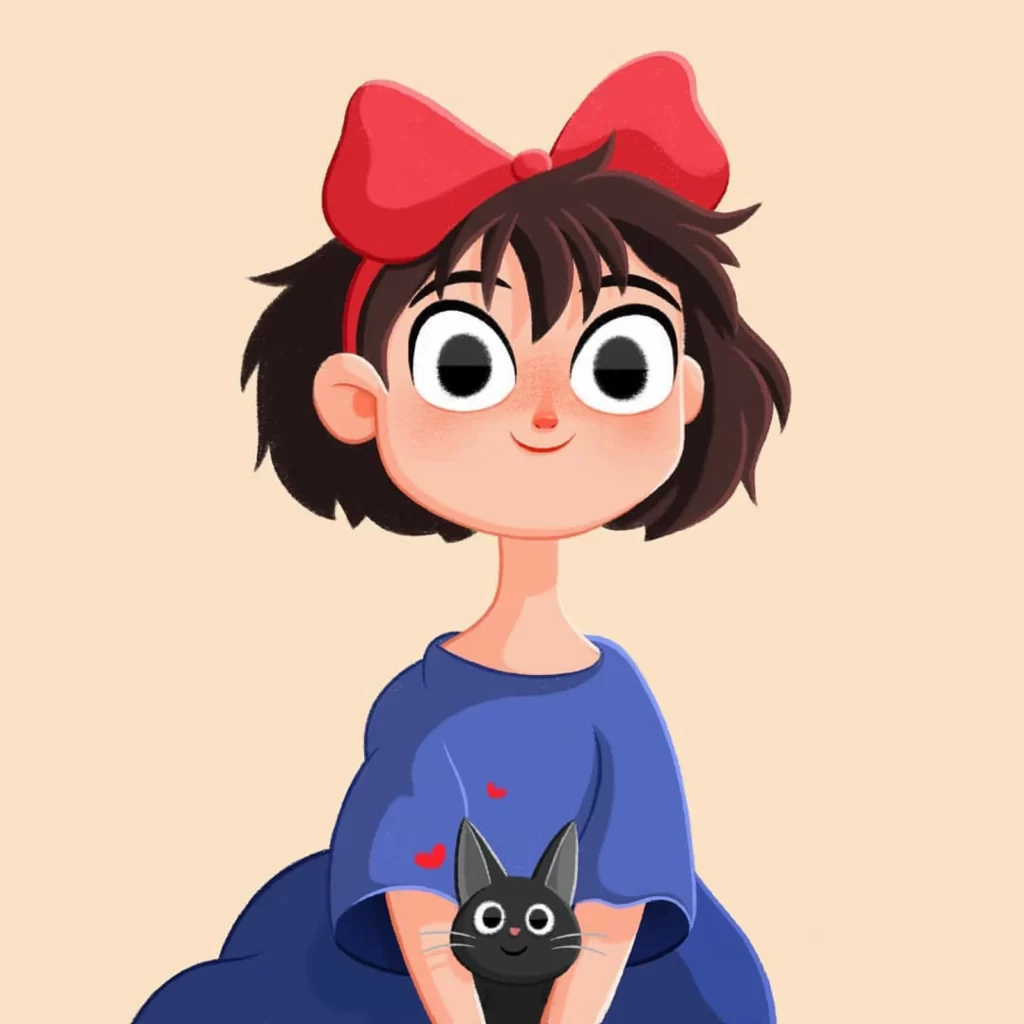 Girl Cat Bow Dress Eleonore Pelluau