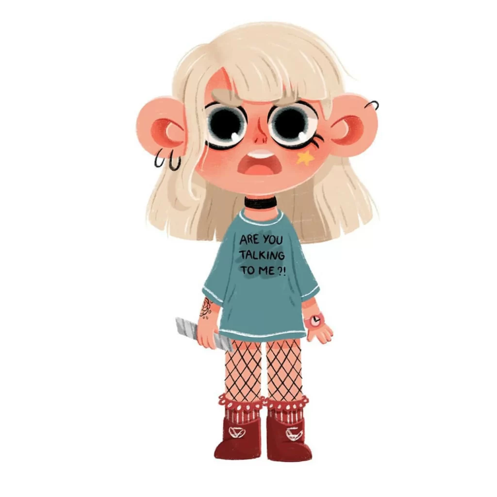 Girl Character Clothing Accessories Expression Art Style Eleonore Pelluau