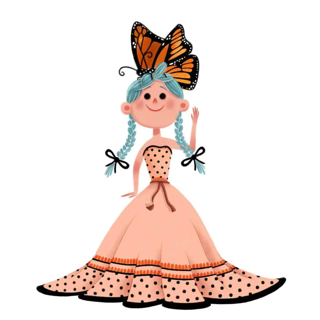 Girl Dress Butterfly Braid Eleonore Pelluau