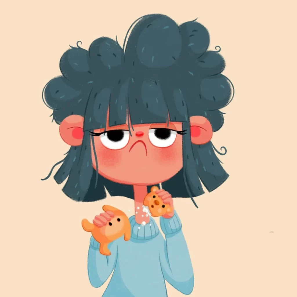 Girl Eating Cookies Eleonore Pelluau