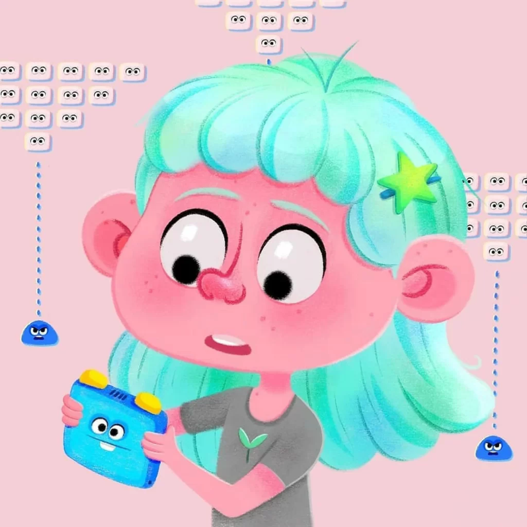 Girl Game Controller Eyes Expression Eleonore Pelluau