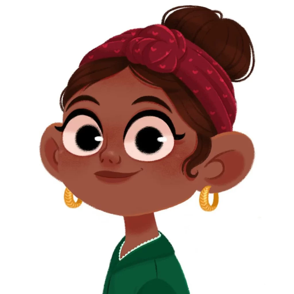 Girl Headband Earrings Green Top Eleonore Pelluau