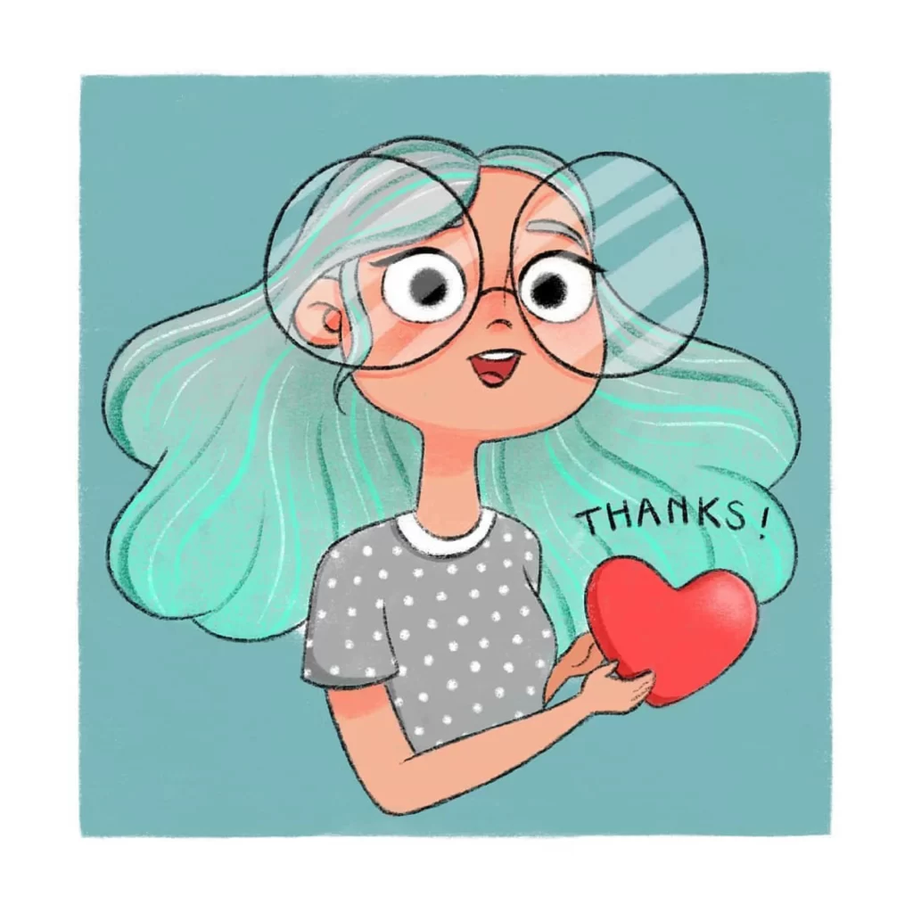 Girl Heart Glasses Thanks Eleonore Pelluau