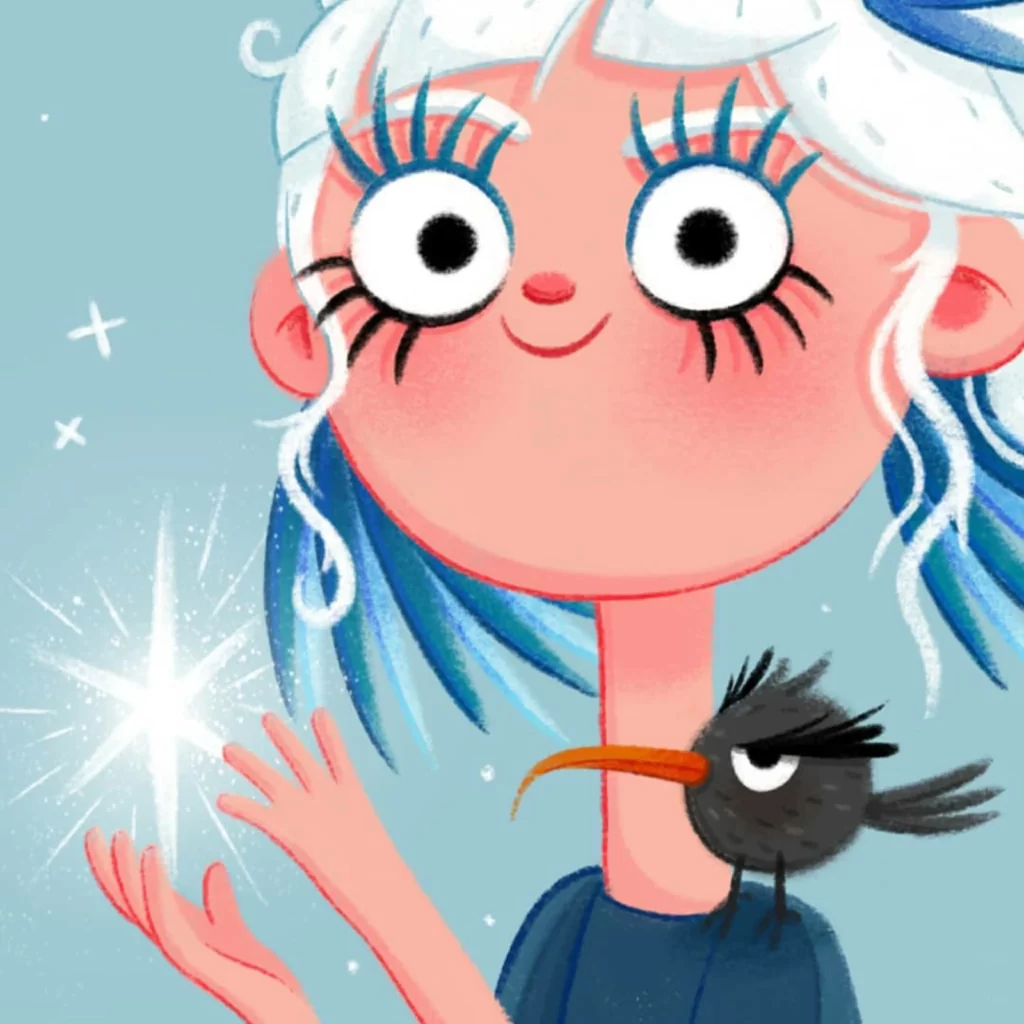 Girl Magic Sparkle Bird Fantasy Eleonore Pelluau