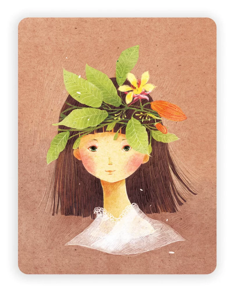 Girl Nature Leaves Flower Crown