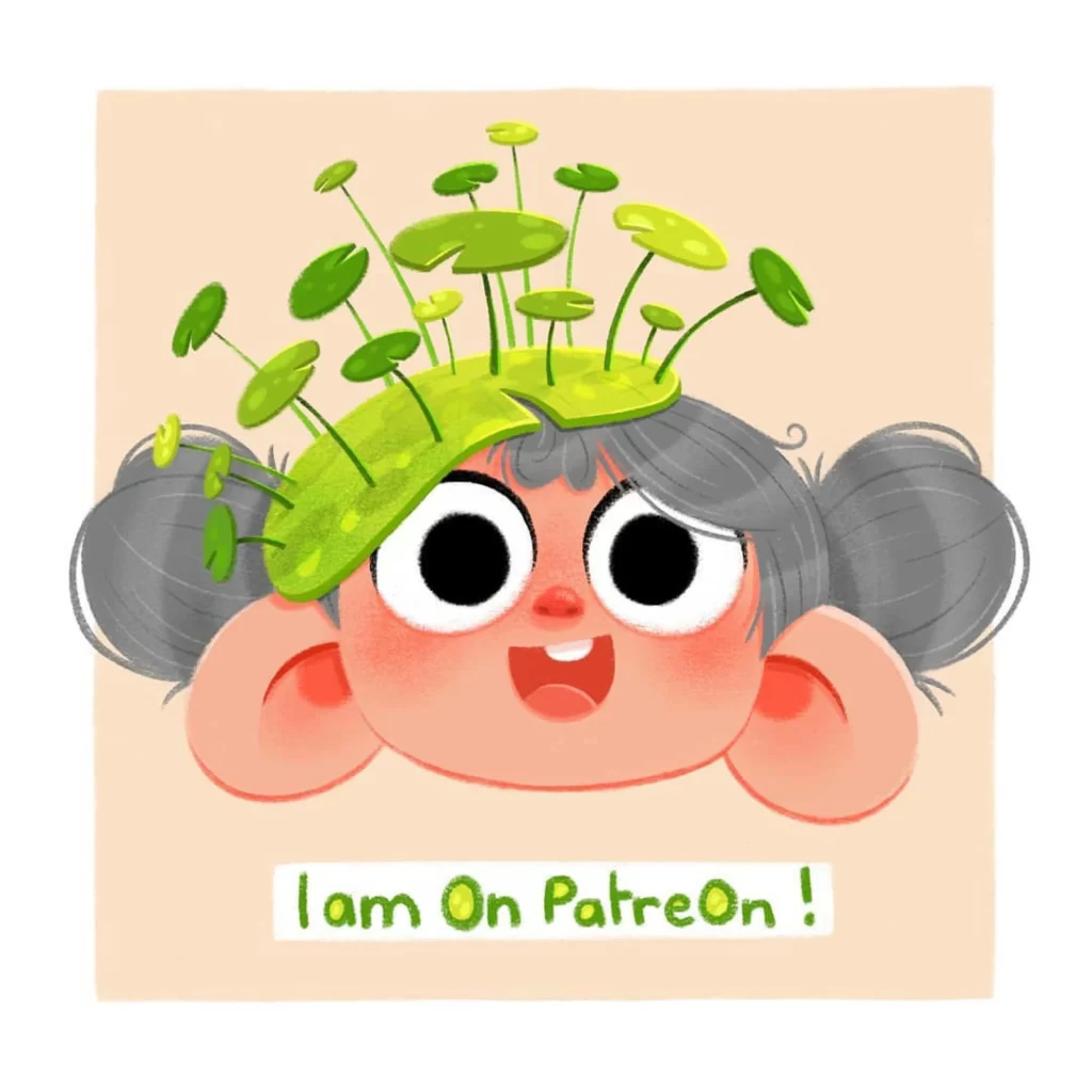 Girl Plant Head Illustration Eleonore Pelluau