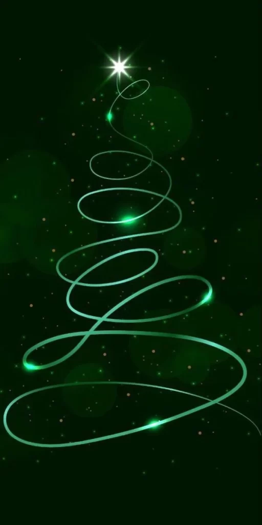 Glowing Green Spiral Christmas Tree