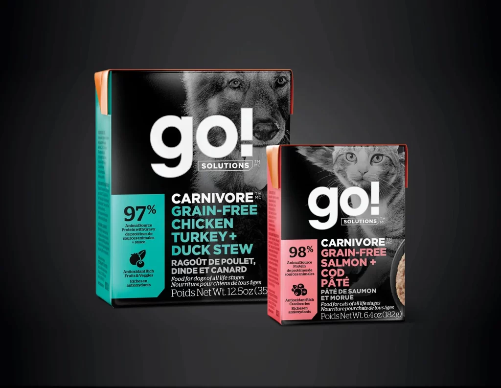Go! Solutions Cat Food Salmon Pink Box Illustration