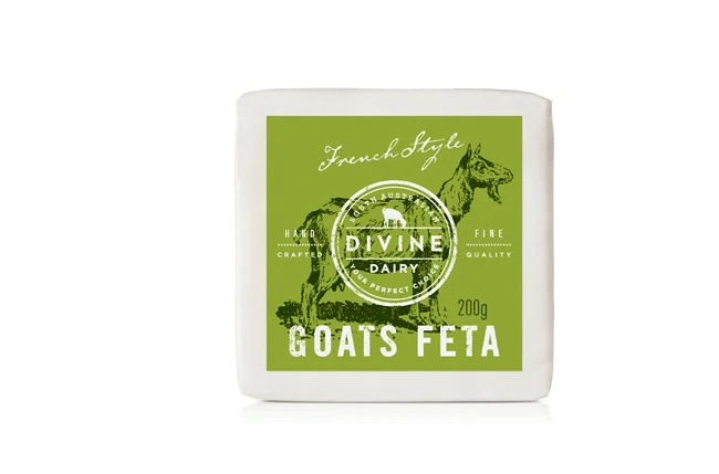 Goat Cheese Green White Handcrafted Packaging Design