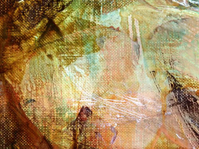 Gold Impasto Oil Painting Texture Dynamic Brushstrokes Rich Texture