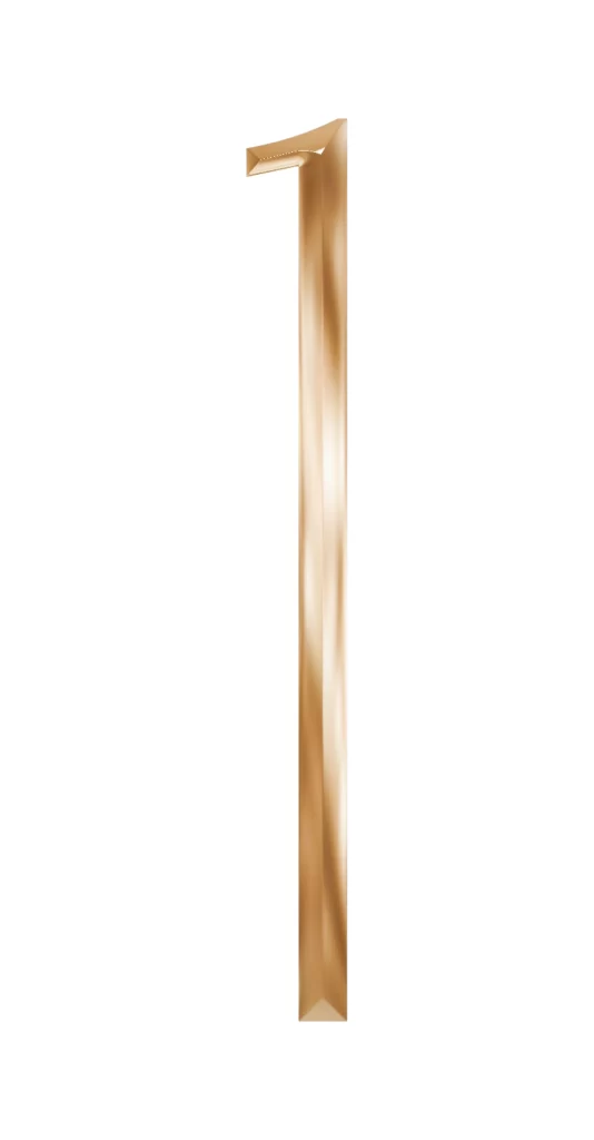 Gold Number One Metallic Design Minimalist Art