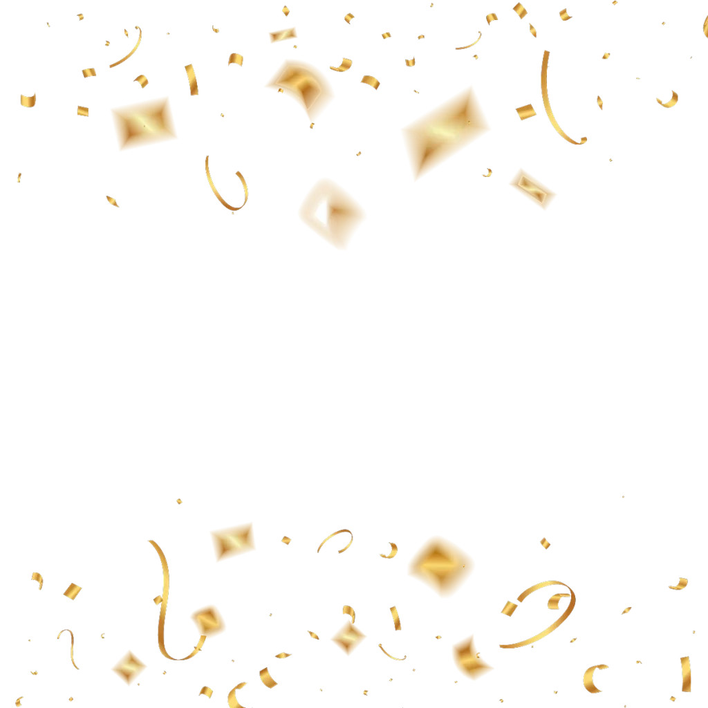 Golden Confetti Celebration Black Background