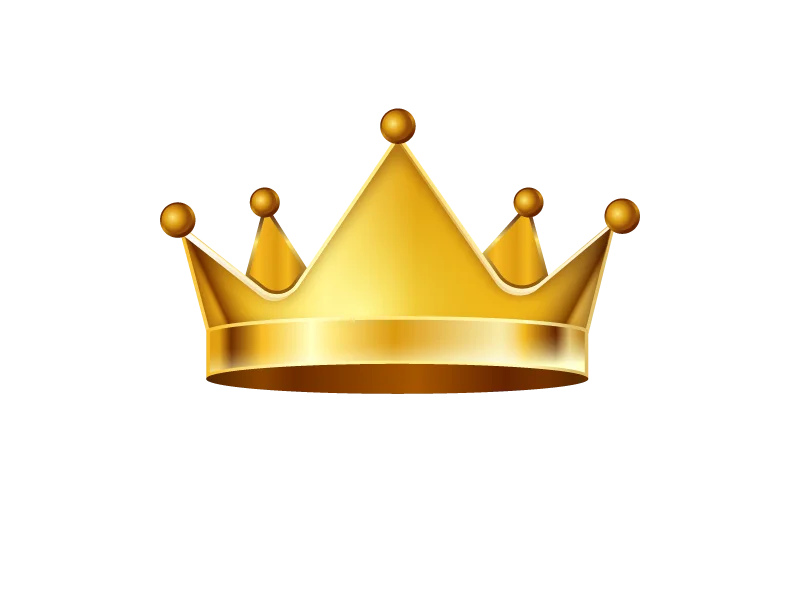 Golden Crown with Spheres and Triangles