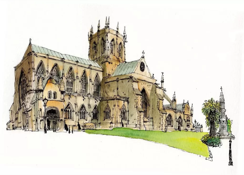 Gothic Architecture Cathedral Illustration
