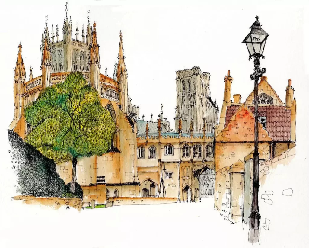 Gothic Architecture Cathedral Tree Lamp Post