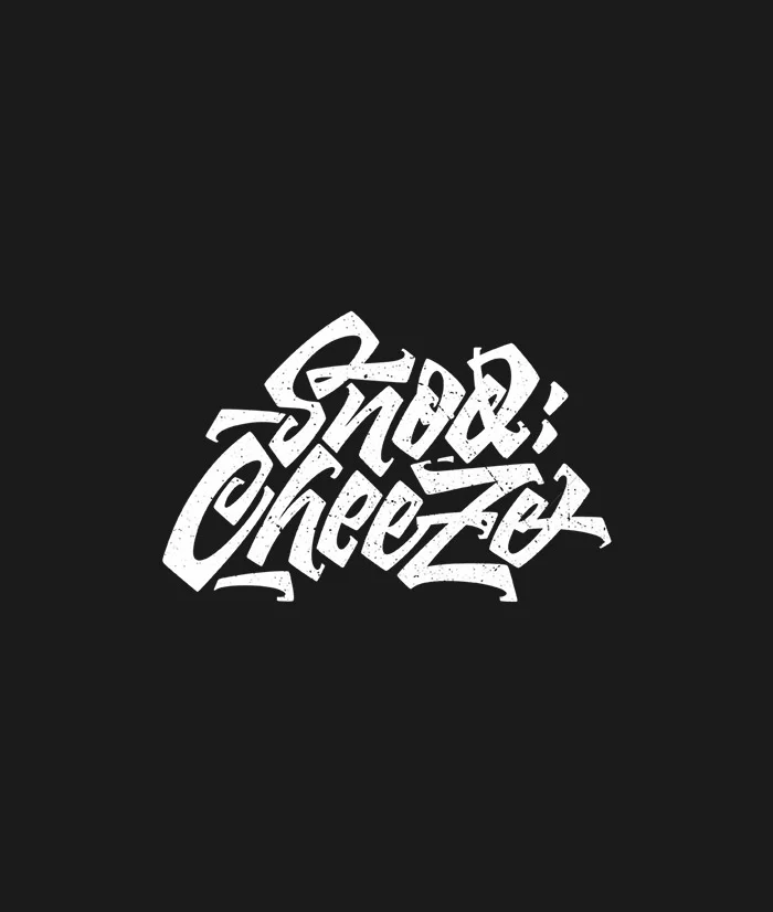 Graffiti Stylized White Black Typography Design