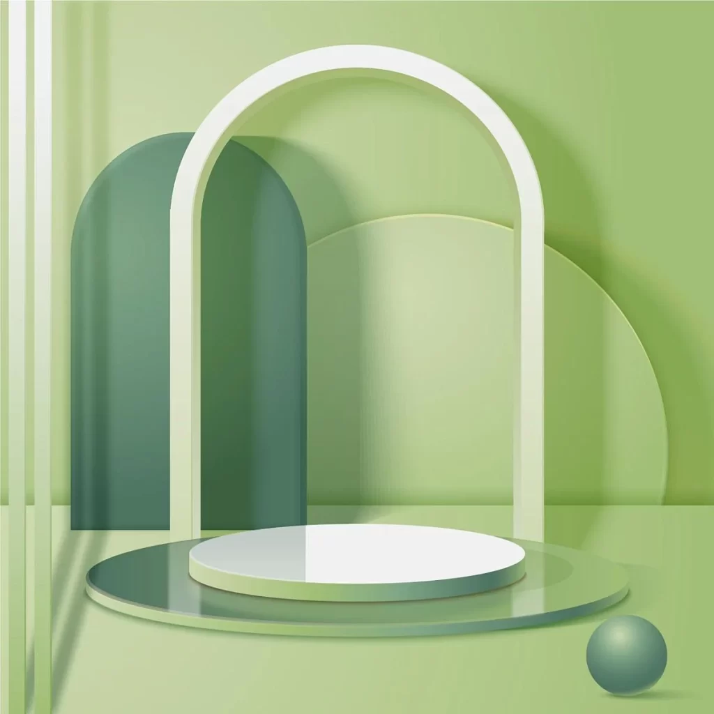 Green Abstract Geometric Shapes