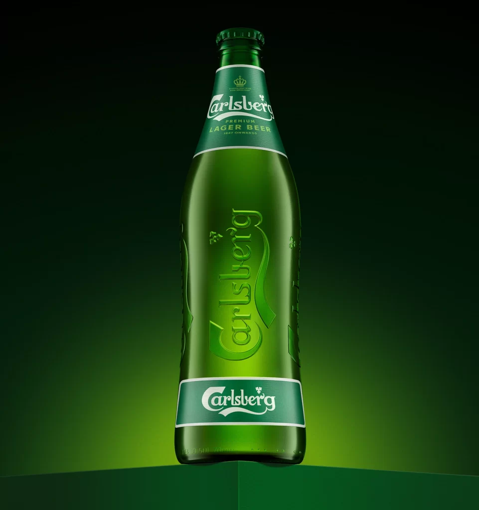 Green Bottle Lager Beer Carlsberg Brand