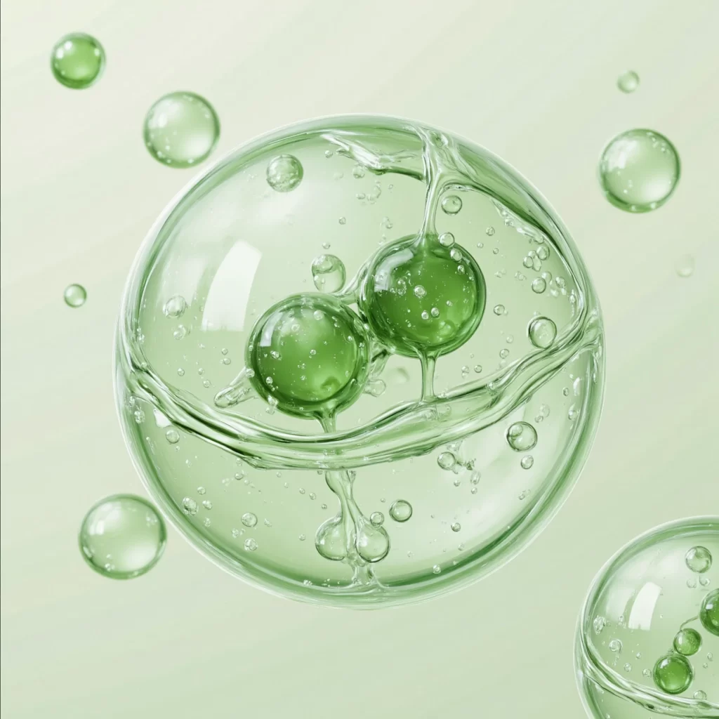 Green Bubbles Liquid Spheres
