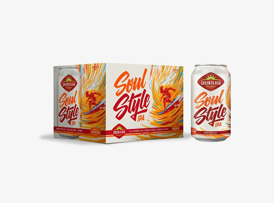 Green Flash Soul Style IPA Colorful Design