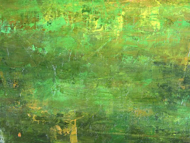 Green Impasto Oil Painting Texture Rough neutral Brushstrokes