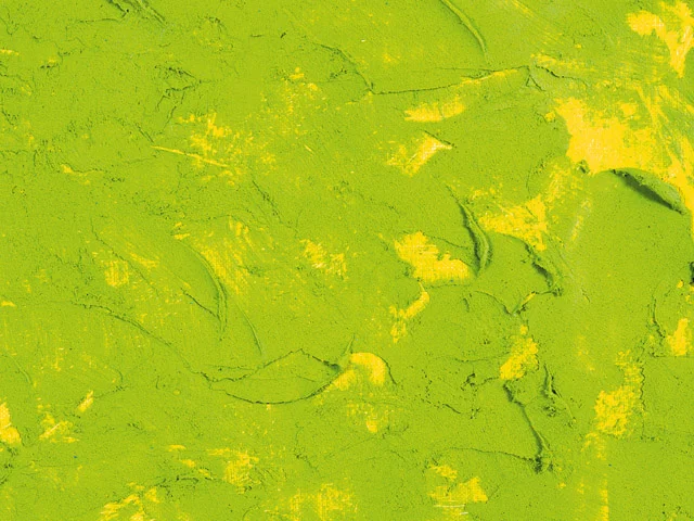 Green Impasto Oil Painting Texture Rough golden Brushstrokes