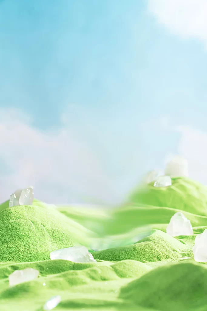 Green Landscape Crystals Sky