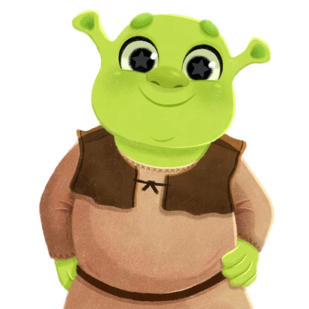 Green Ogre Character Cartoon Fantasy Adventure Shrek Eleonore Pelluau