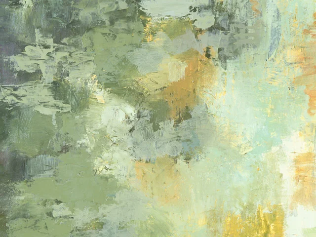 Green Yellow Impasto Oil Painting Texture Rough neutral Brushstrokes