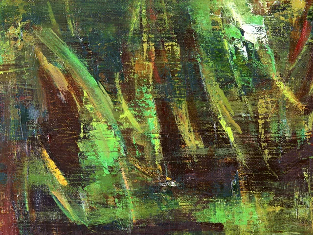 Green Yellow Impasto Oil Painting Texture Rough neutral Brushstrokes