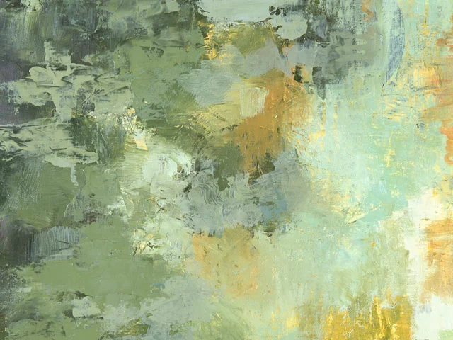 Green Yellow Impasto Oil Painting Texture Rough neutral Brushstrokes