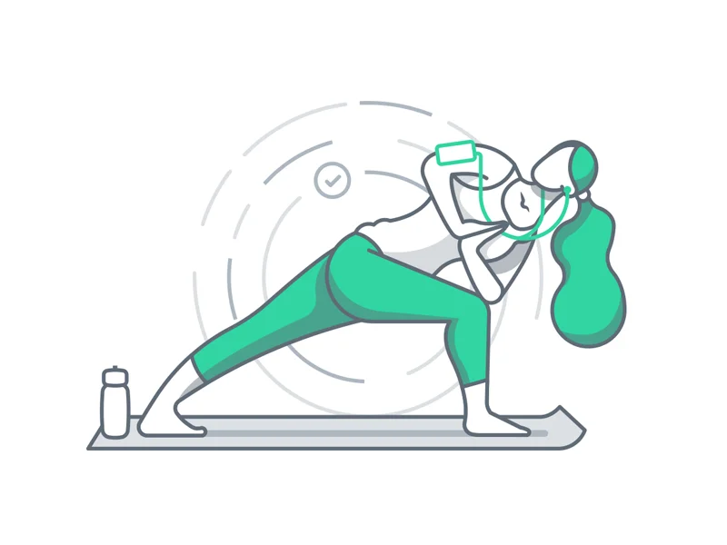 Green Yoga Pose with Water Bottle