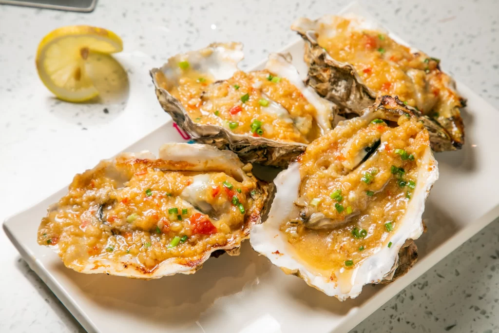 Grilled Oysters Garlic Butter Golden Crust Garnish