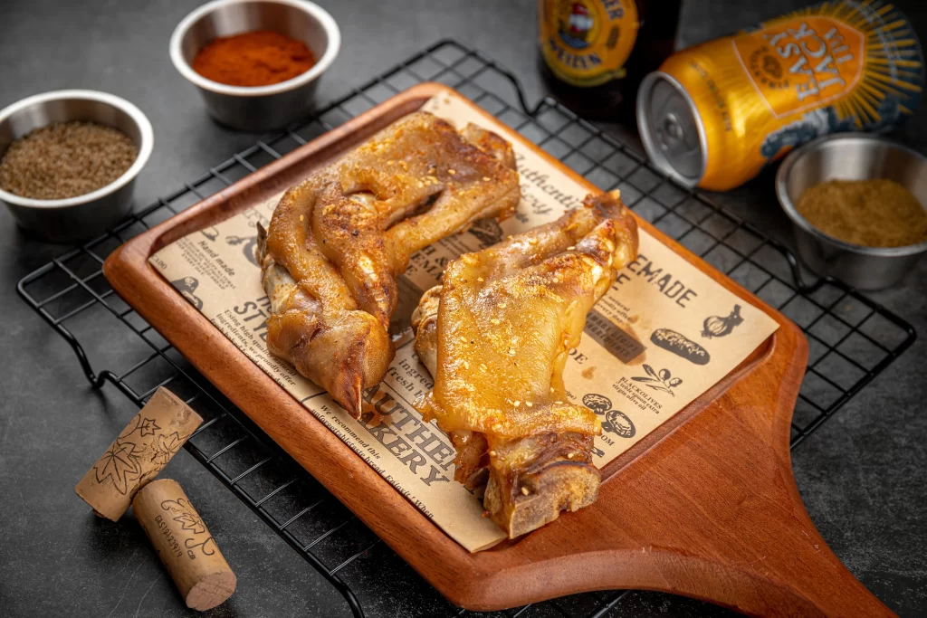 Grilled Pork Ribs Spices Golden Brown Crispy Edges Plated