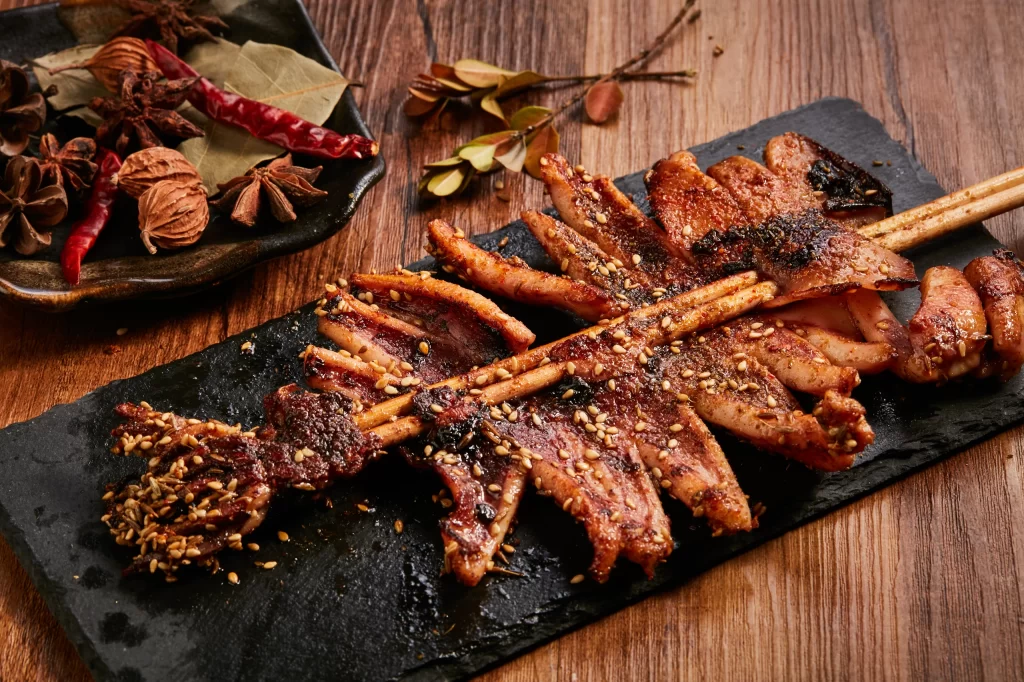 Grilled Pork Ribs with Sesame and Spices