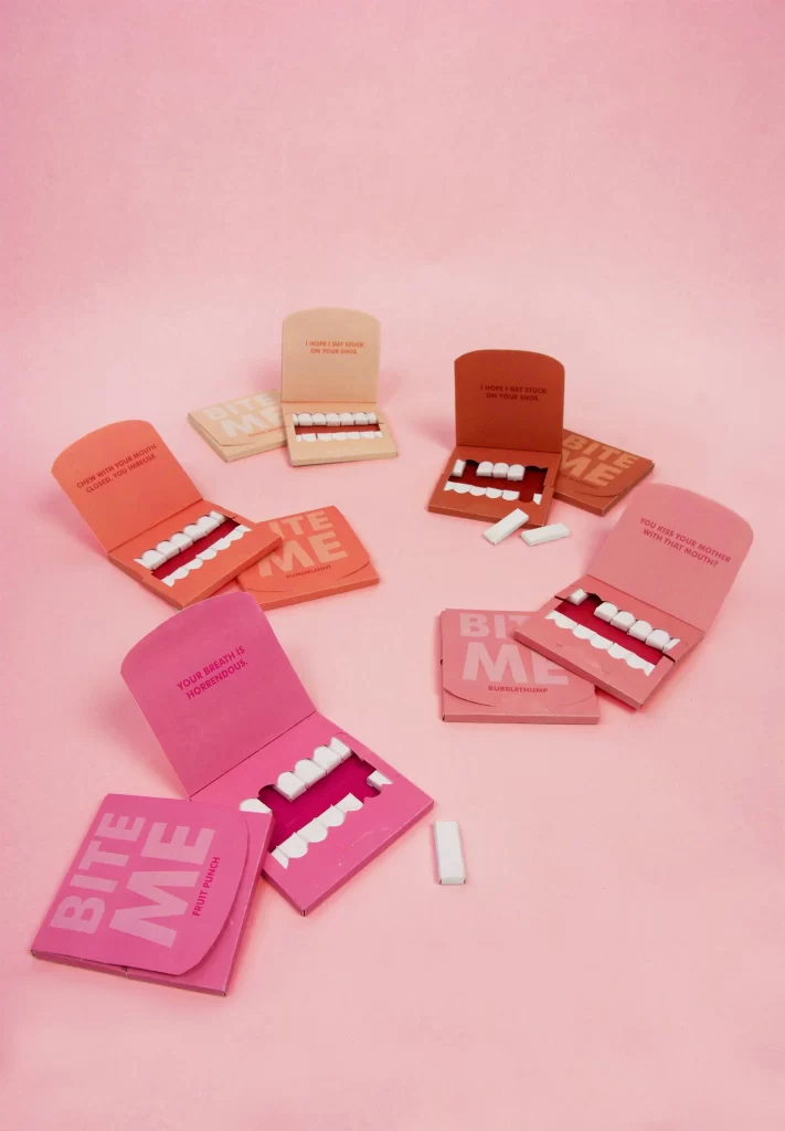 Gum Packaging Playful Colorful Humorous Design