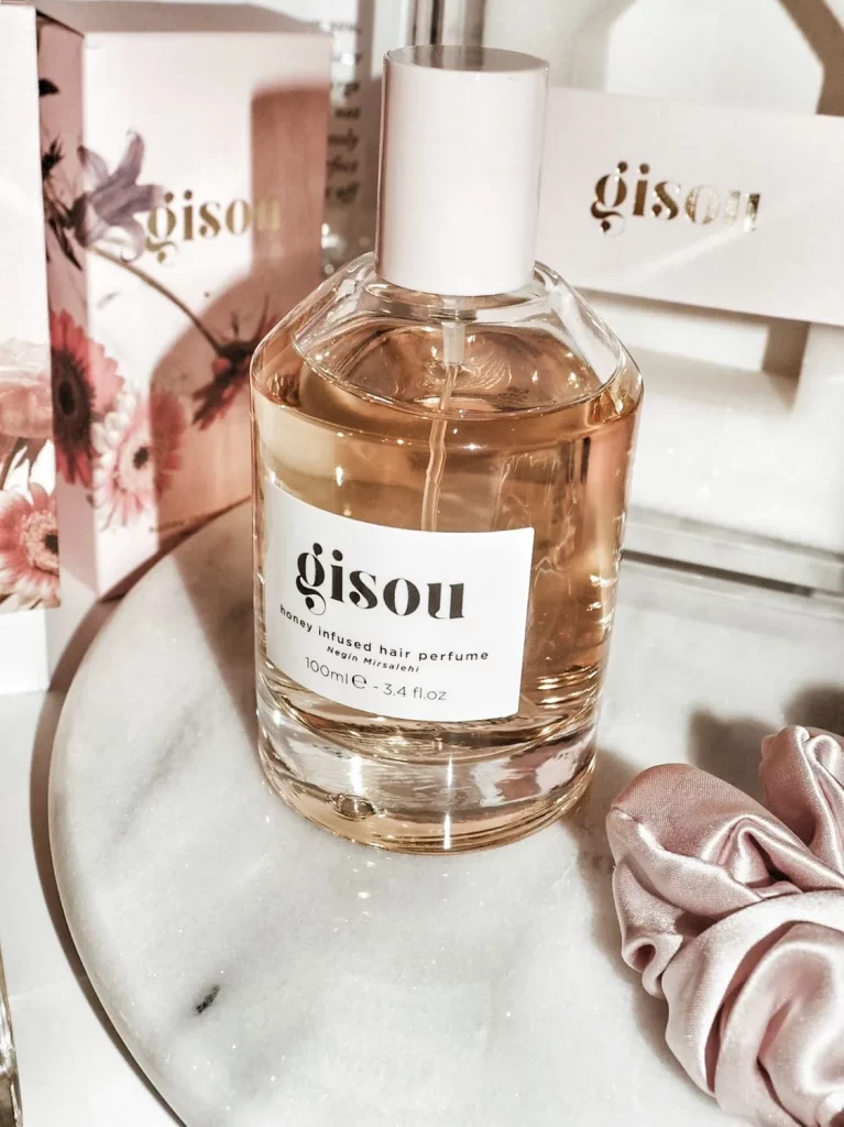 Hair Perfume Glass Pink Floral Elegance Design