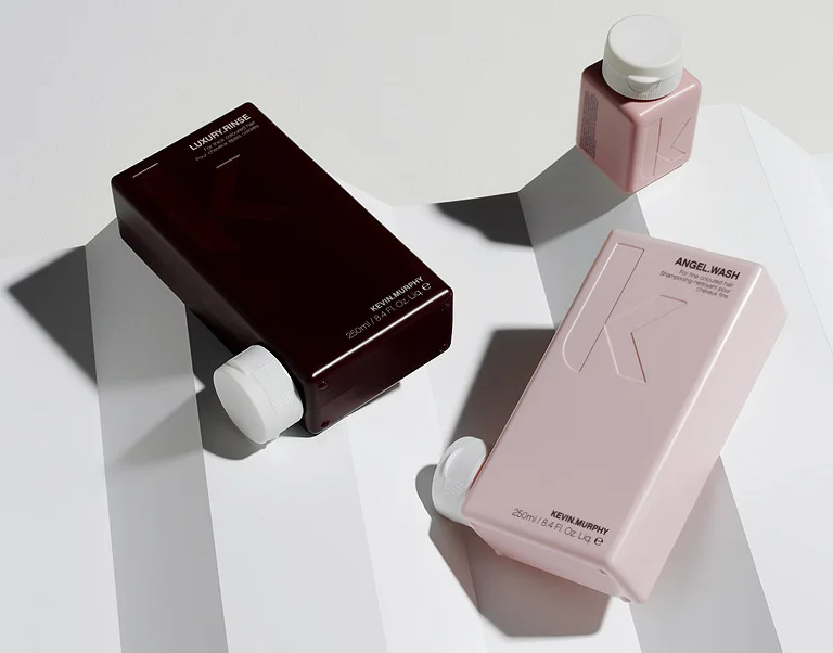 Haircare Packaging Modern Minimalist Pink Brown Stylish Design