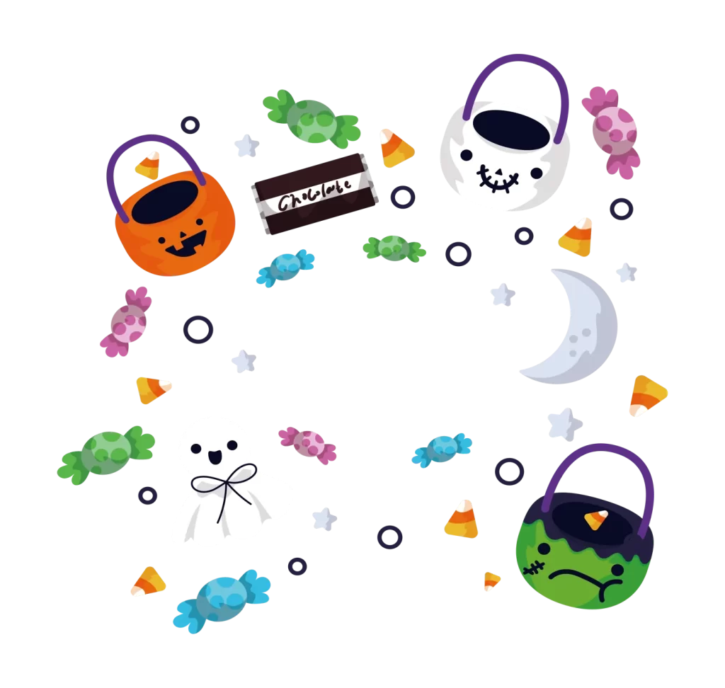 Halloween Candy Colorful Wrapped