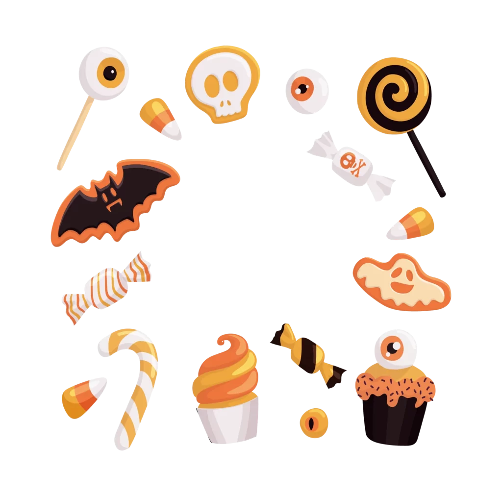 Halloween Candy Skull Eyeball Lollipop Bat Ghost Cupcake Candy Corn