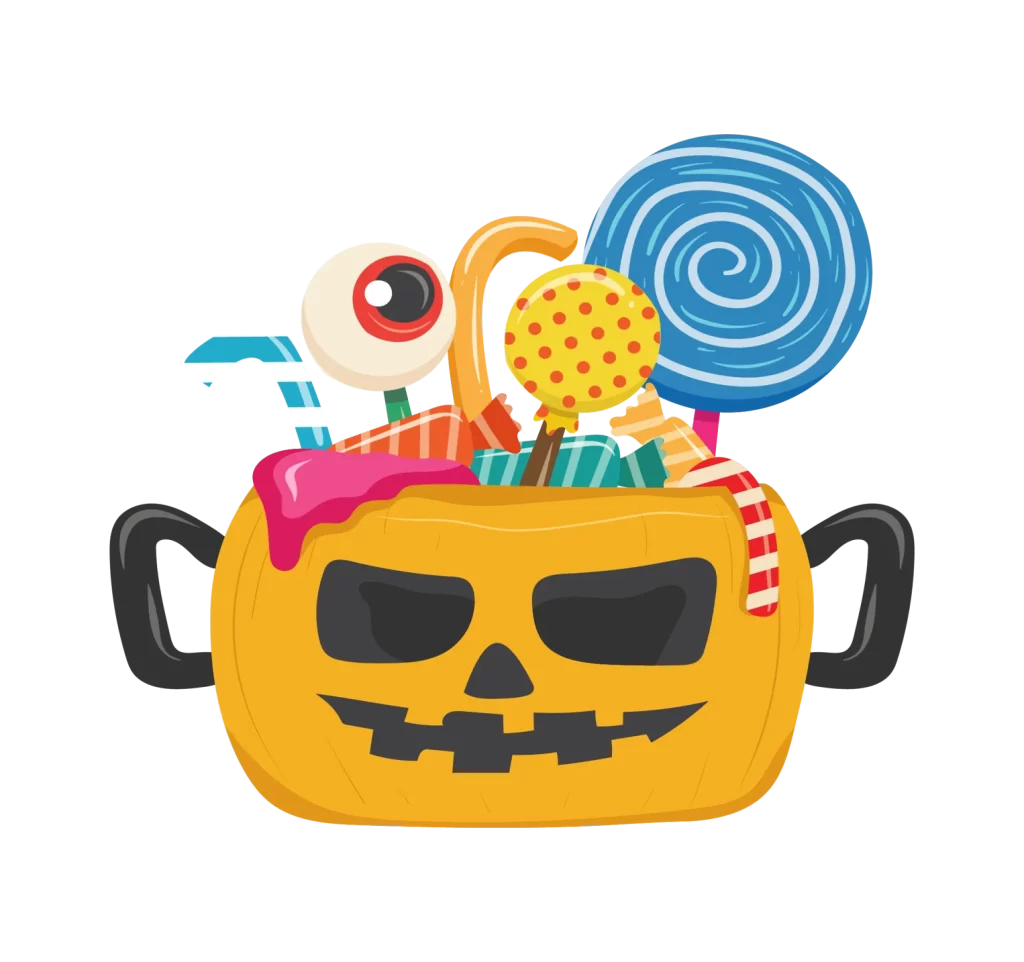 Halloween Candy Skull Face Colorful Lollipops Eye Candy